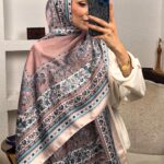 Etnik Desen  Pamuk İpek Şal-456789-Pamuk Şekeri