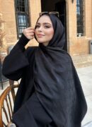 G Desen Pamuk İpeksi Jakar Şal 908204 - Siyah