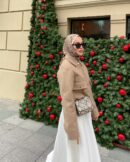 Dior Desenli İpek Kaşmir Çift Taraflı Şal 78002 - Kahve