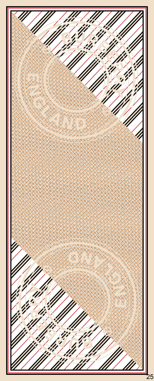 Burberry Monogram Pamuk Soft Şal 64303 - Latte