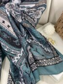 Etro Pamuk İpek Şal -987654 -FÜME MAVİSİ