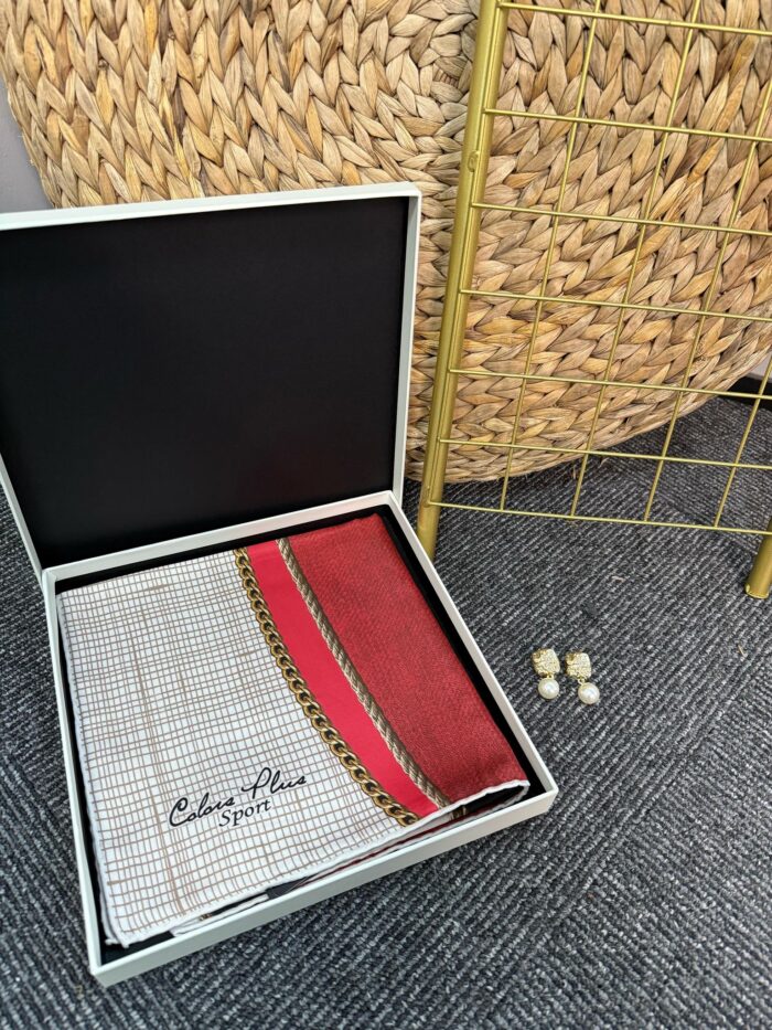 Twil Eşarp-321654-Zincir-Kırmızı - Görsel 2