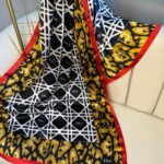 Dior İthal Vual İpek Şal - Kırmızı