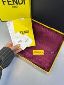 Fendi  İthal Yün  İpek Şal Tam Set Kutulu Sertifikalı-Bordo