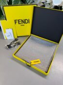 Fendi  İthal Yün  İpek Şal Tam Set Kutulu Sertifikalı-Gri