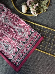 Otantik Desen Pamuk İpek Şal-259400-Kırmızı