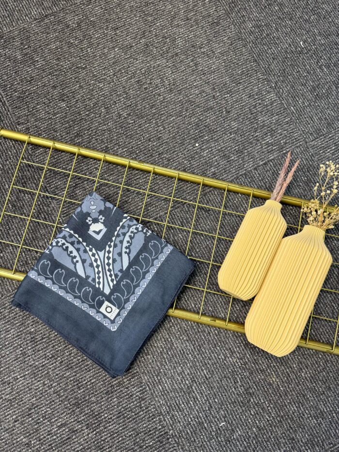Etro Desen Pamuk Soft Eşarp 27091 -Duman Grisi - Görsel 2