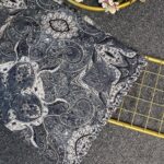 Miras Paisley  Doğal Pamuk Şal-Antrasit