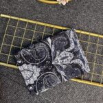 Miras Paisley  Doğal Pamuk Şal-Siyah