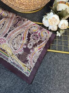 Zamansız Motif Vual İpek Şal-487934-Acıkahve