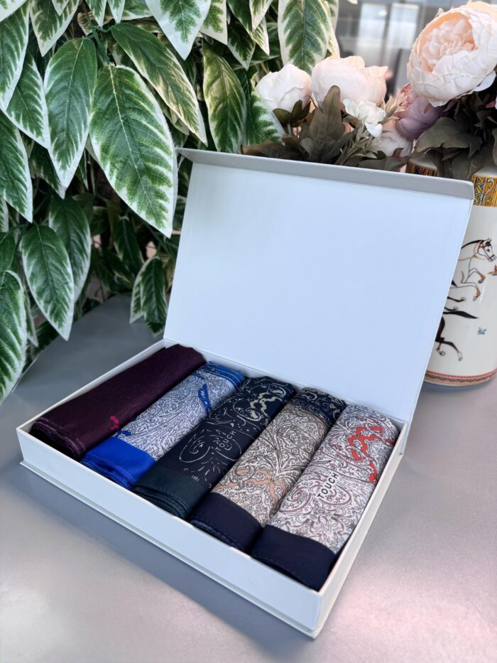 Etro-Etnik  Desen Pamuk Şal Avantajlı Kutu Set - Görsel 2