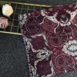 Miras Paisley  Doğal Pamuk Şal-Pamuk Şekeri -Vişne