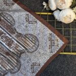 Diamond  Desen Vual İpek Şal-030405-Toprak