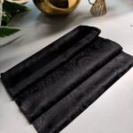 Lily Çiçek Desen Pamuk İpeksi Jakar Şal -52565-Siyah