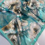 Rosaline Desen Pamuk İpek Şal-13000-Mint