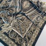 Nakkaş Desen Pamuk İpek Şal-10003-Zümrüt