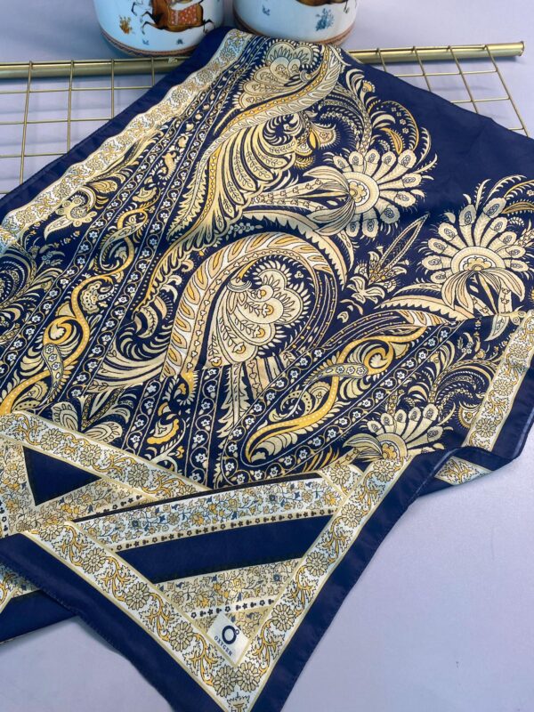 Etro Desen New Pamuk Soft Şal 23012-Lacivert