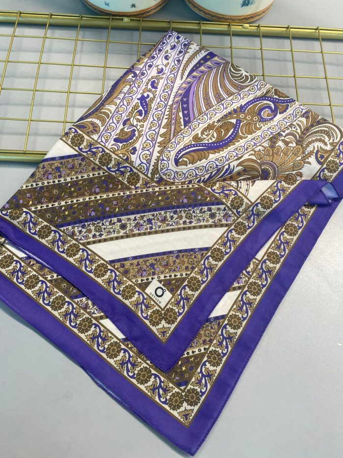 Etro Desen New Pamuk Soft Şal -23012-Leylak - Image 2