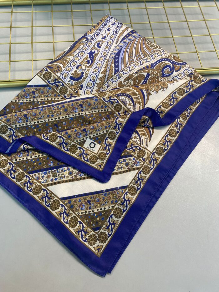 Etro Desen New Pamuk Soft Şal 23012 - Saks - Görsel 2
