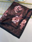 Summer Rose  Desen Pamuk İpek Şal-12000-Bakır