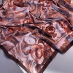 Summer Rose  Desen Pamuk İpek Şal-12000-Oranj