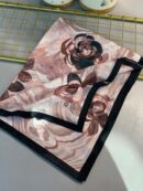Summer Rose  Desen Pamuk İpek Şal-12000-Gül kurusu