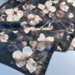 Wild Rose Pamuk ipek Şal-10007-Füme