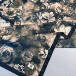 Mystic Bloom Desen Pamuk İpek Şal-Küllü kahve