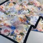 Mystic Bloom Desen Pamuk İpek Şal-Pastel