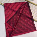 Guess Desen Kendinden Dokulu Desenli İtalyan Şal-10011-Bordo