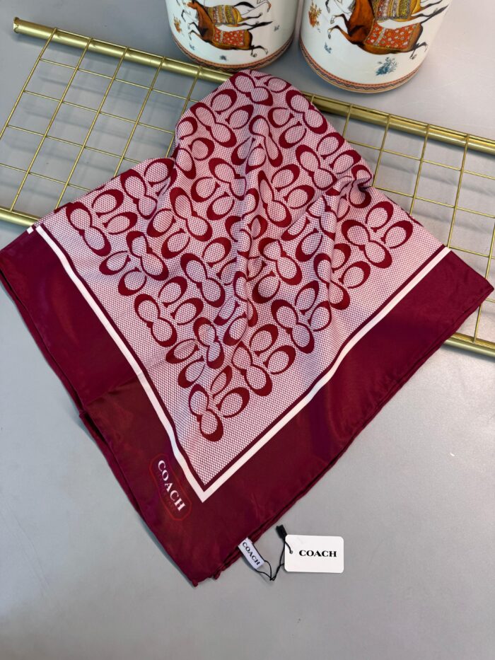 İthal Coach  Marka ipek  Eşarp-08504-Bordo