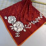 İthal Chanel Marka ipek Eşarp-08506-Kırmızı