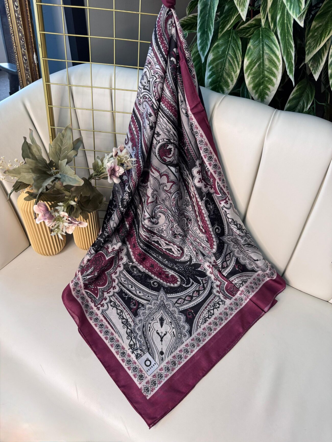 Etro Pamuk İpek Şal -987654-Vişne