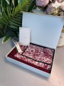 Touch Fourty Floral Desen Pamuk İpek Şal-202343-Kırmızı