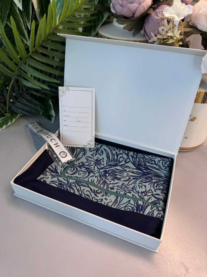 Touch Fourty Floral Desen Pamuk İpek Şal-202343-Mint - Görsel 2