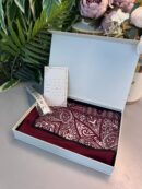 Touch Divan Desen İthal Pamuk Şal-2626202-Bordo