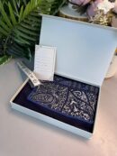 Touch Divan Desen İthal Pamuk Şal-2626202-Lacivert