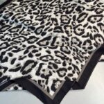 Leopare Desen Pamuk İpek Şal-6202761-Siyah