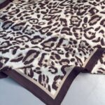 Leopare Desen Pamuk İpek Şal-6202761-Kestane
