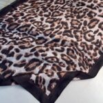 Leopare Desen Pamuk İpek Şal-6202761-Acıkahve