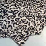Ala Leopar Desen Naturel Pamuk Şal-Vizon