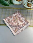 Mimoza Desen Vual İpek Eşarp-6203408-Pamuk şekeri