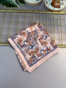 Mimoza Desen Vual İpek Eşarp-6203408-Pudra