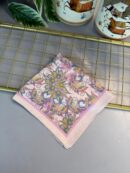 Mimoza Desen Vual İpek Eşarp-6203408-Pamuk şekeri