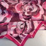 MAGNOLIA DESEN PAMUK İPEK ŞAL-6203253-Fuşya