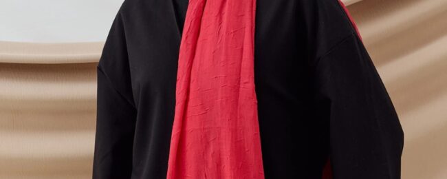 Organic Scarfs Bambu Kraş Şal Modeli -Menekşe