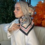 Burberry Vual İpek Eşarp-6203162-Camel