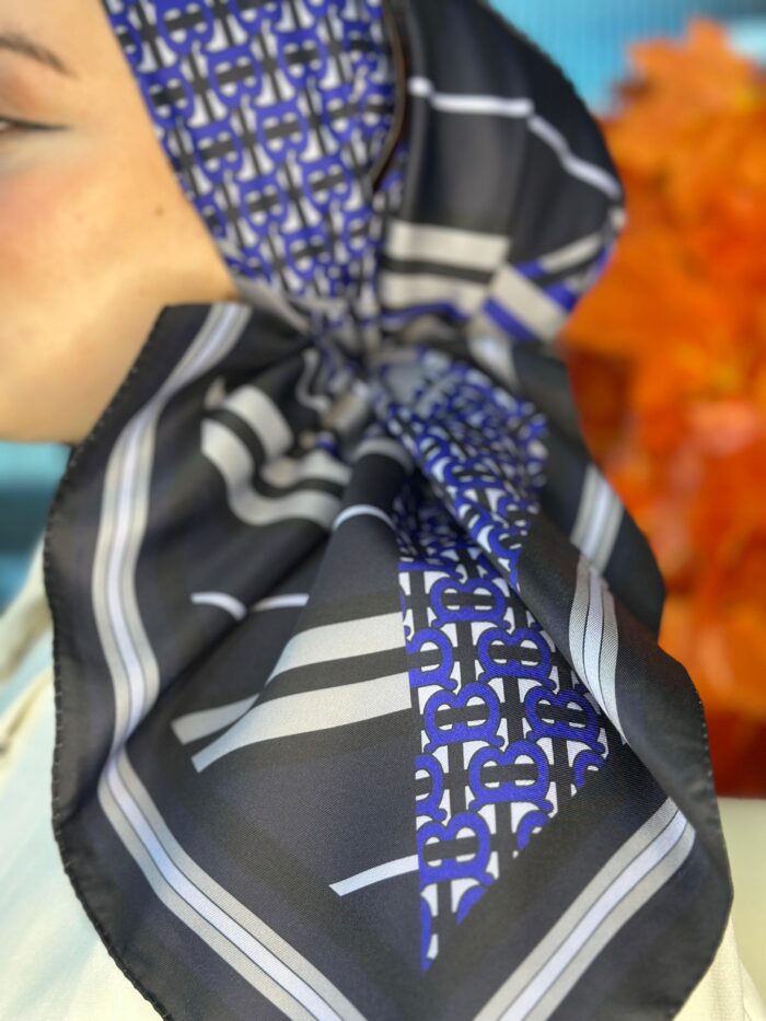 Burberry Vual İpek Eşarp-6203162-Saks - Görsel 2