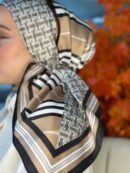 Burberry Vual İpek Eşarp-6203162-Latte