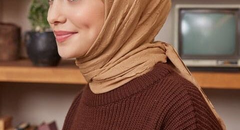 Organic Scarfs Bambu Kraş Şal Modeli -CAMELL